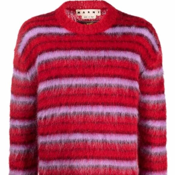 BNWT AW21 MARNI STRIPED FUZZY-WUZZY MOHAIR SWEATER 50 - Picture 12 of 12